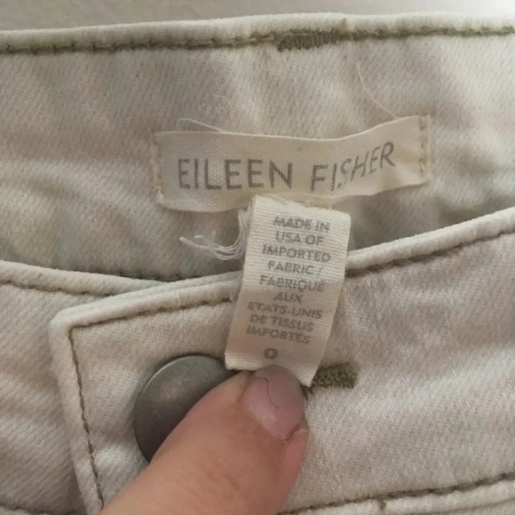 Eileen Fisher Skinny Jeans Frayed Hem Size 0 - Picture 4 of 7